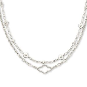 Kendra Scott Abbie Silver Tone Multi Strand Necklace